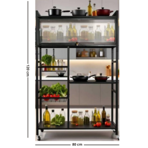 Estante organizador de cocina de pie con repisas