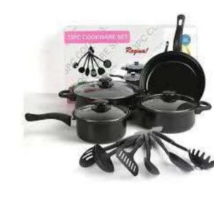 Set de cocina de 13 piezas: ollas, sartén y utensilios