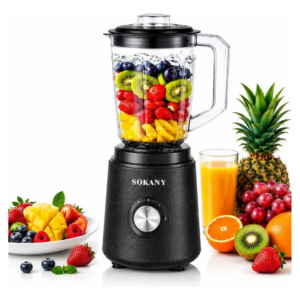 Licuadora Sokany 800 W con 2 vasos (1,6 L + molino)