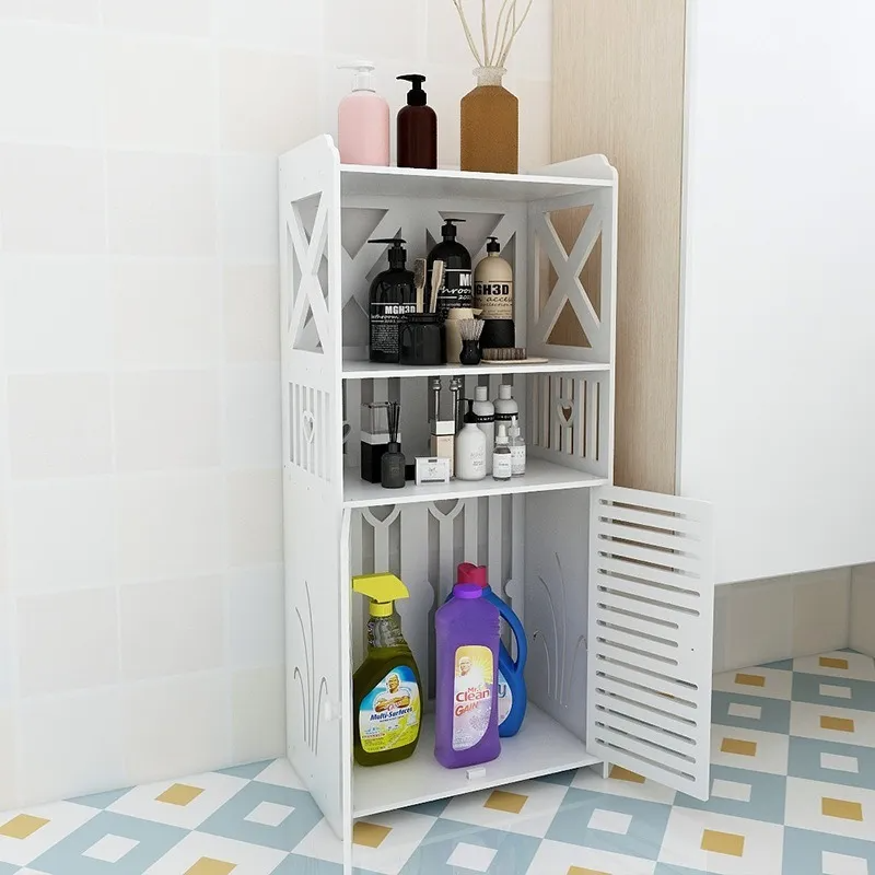 Mueble organizador blanco con puertas