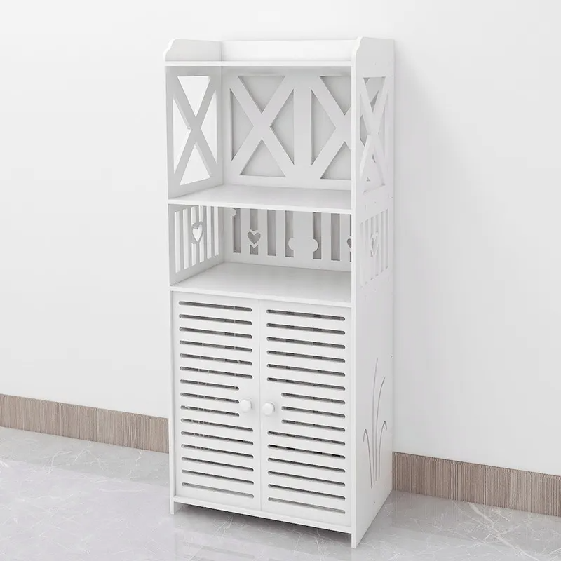 Mueble organizador blanco con puertas - Image 4